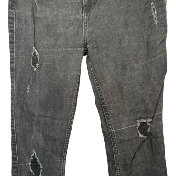 Hollister Black Distressed Skinny High Waisted Jeans Pants Goth Punk Emo Size 3R - Picture 3 of 6